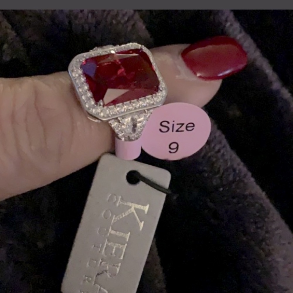 Sterling Silver with Swarovski zirconia size 9 New with tag